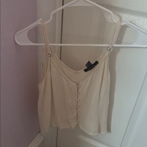 Cream Button-Up Women's Top
